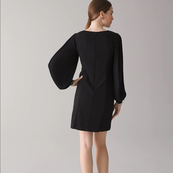 Pleated Sleeve Shift Dress - Picture 3 of 9
